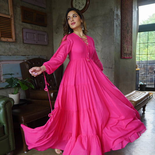 Fuchsia Flame Maxi Dress