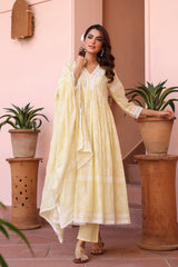 Lime Aura Anarkali Set