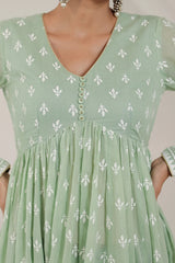 Mint Blossom Anarkali