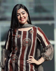 Caramel Stripe Cotton Ensemble