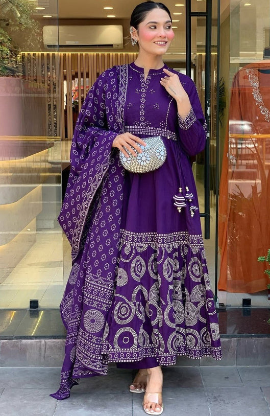 Rangrez Bandhej Anarkali Ensemble