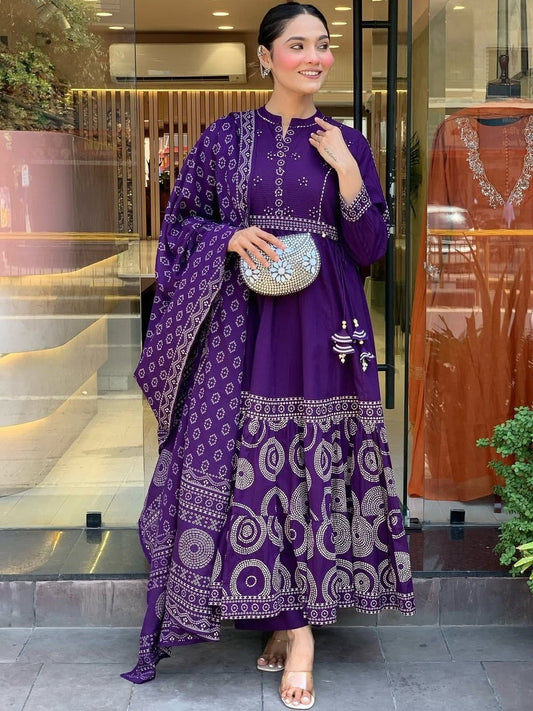 Rangrez Bandhej Anarkali Ensemble