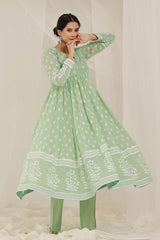Mint Blossom Anarkali