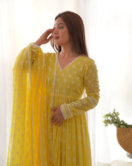 Sunflare Yellow Anarkali