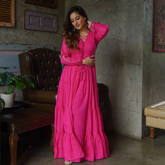 Fuchsia Flame Maxi Dress