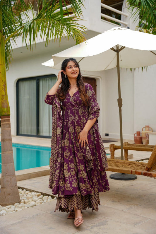 Mauve Screen Print Set