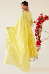 Sunflare Yellow Anarkali