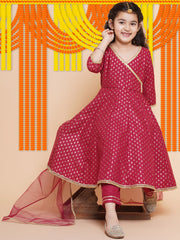 Maroon Motif Elegance Set