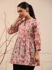 Jurin Peach Pink Floral Printed