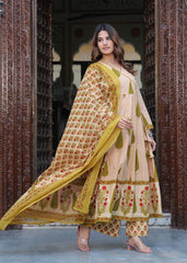 Floral Sand Anarkali Suit