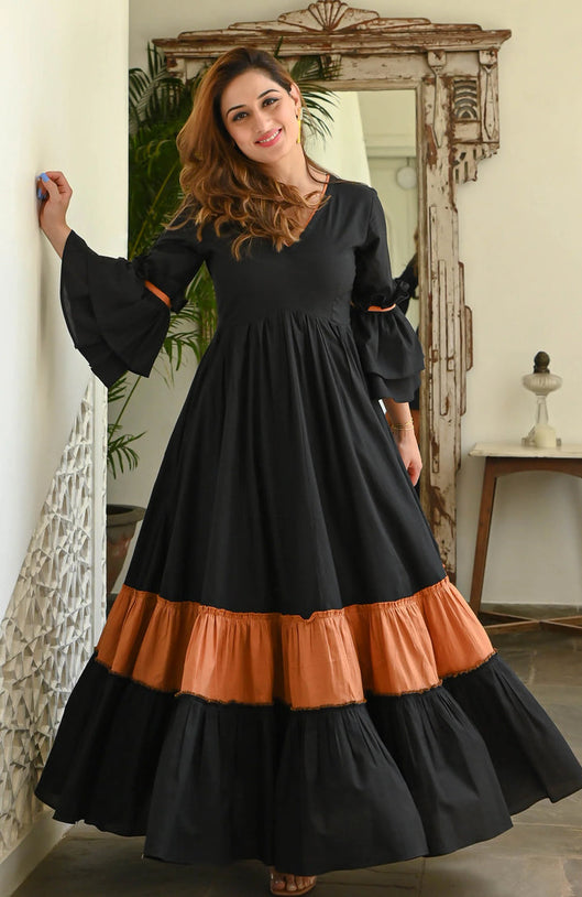 Smoky Rust Tier Dress