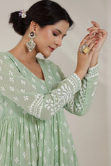 Mint Blossom Anarkali
