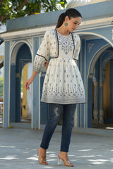 Black White Cambric Tunic